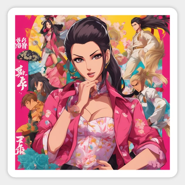 Kirei Kawaii  Beautiful  Yakuza Anime Girl Magnet by animegirlnft